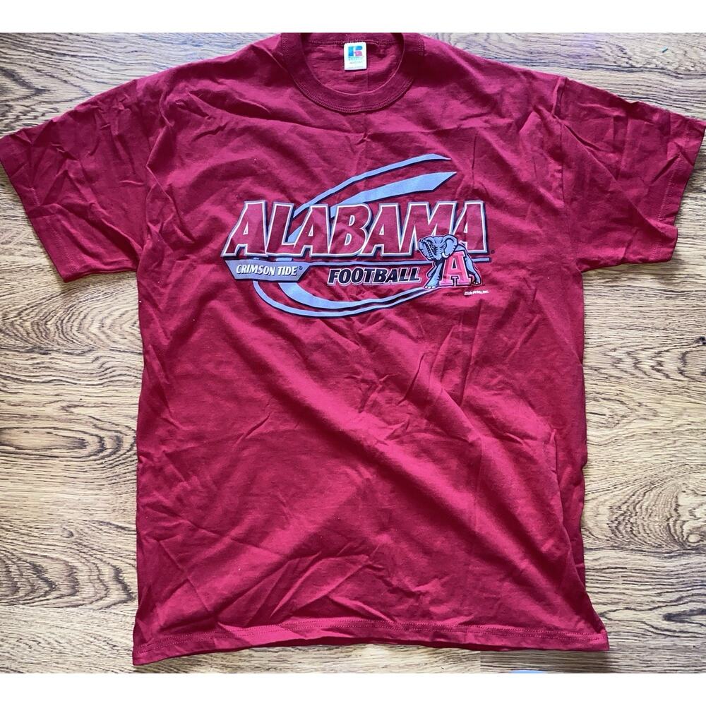 Vtg Russell Athletic Alabama Crimson Tide Football Mens Shirt Large